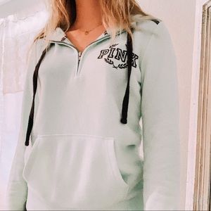 victoria secret pink half-zip hoodie